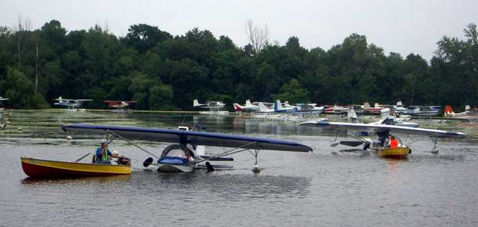 SeaReys being towed out of lagoon
