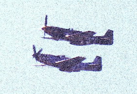 Two P-51's in formation